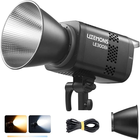 Godox Litemons LE300Bi 300W Bicolor LED Video Light, 58900Lux@1M CRI98+ Studio by GODOX