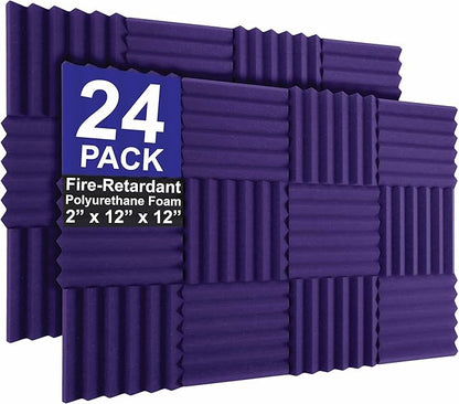 Foam Factory Inc 24 Pack Color Acoustic Foam Panel Studio Soundproofing Wedge by Unknown