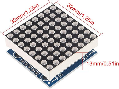 ACEIRMC 5PCS MAX7219 8x8 Dot Matrix LED Display Module 5V MCU Control MAX7219 - Image 3