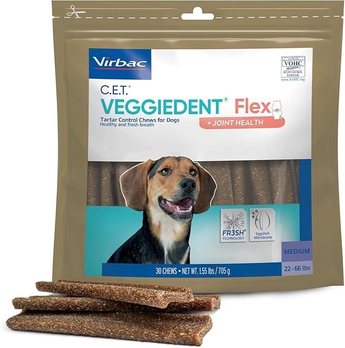 Virbac C.E.T. VEGGIEDENT Flex Tartar Control Chews - Image 5