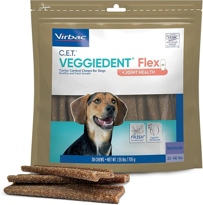 Virbac C.E.T. VEGGIEDENT Flex Tartar Control Chews - Image 5