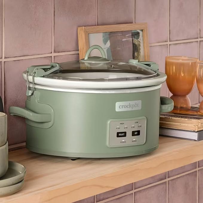 Crock-Pot Locking Lid 6qt Cook and Carry Programmable Slow Cooker Moonshine - Image 5