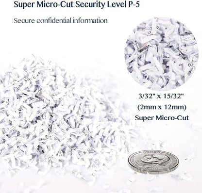 WOLVERINE 8-Sheet Super Micro Cut High Security Level P-5 Ultra Quiet - Image 5