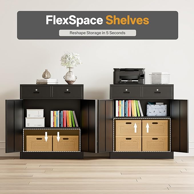 Metal Storage Cabinet, 36 Inch Tall Metal Garage Cabinet - Image 6