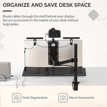 HumanCentric DSLR Monitor Mount Small, Desk Camera Mounting, Light Webcam - Image 6
