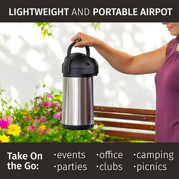 Thermal Coffee Carafe 74Oz, Keeps Drinks Hot - Image 9