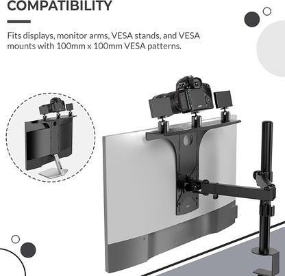 HumanCentric DSLR Monitor Mount Large, Desk Camera Mounting, Light Webcam - Image 6