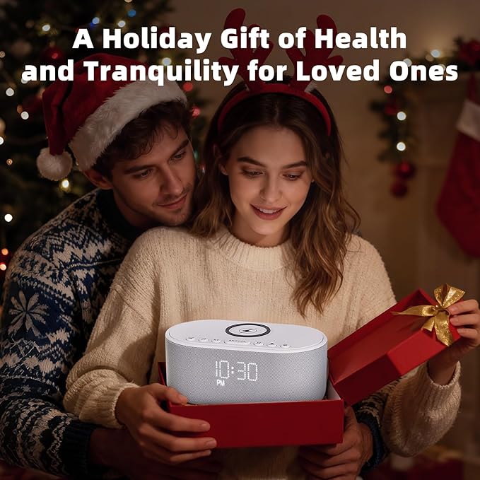 Sound Machine Alarm Clock Wireless Charger: Bluetooth 10W Stereo Sound Speaker - Image 3