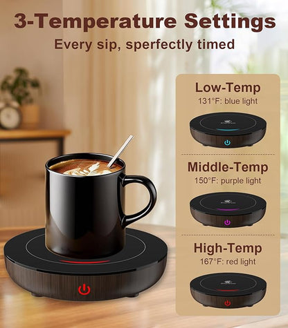 Kepwam Coffee Mug Warmer for Desk, 3-Temp Fast Heating Cup Warmer - Image 3