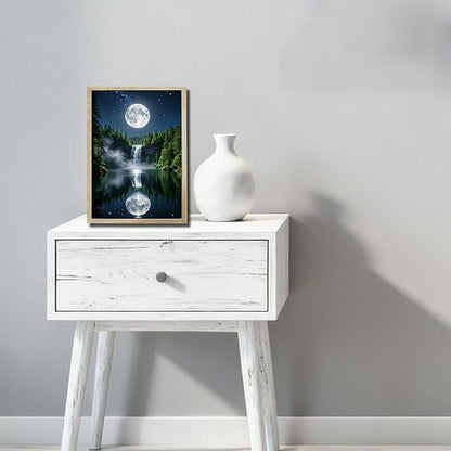 URVIP LED Glowing Photo Frame, 3D Starry-Sky Moon Lake Misty Forest Wall Art - Image 5