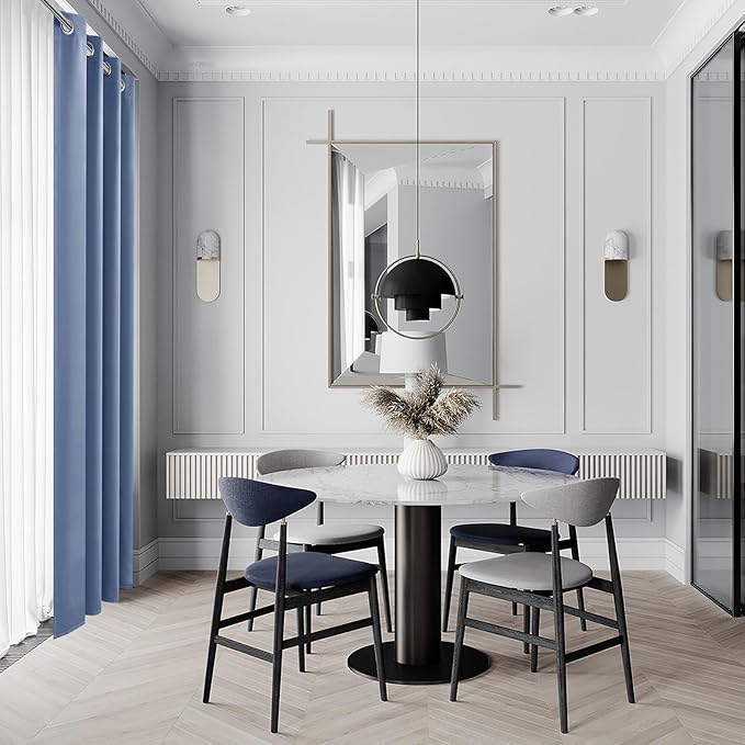 DWCN Dusty Blue Blackout Curtains - Image 2
