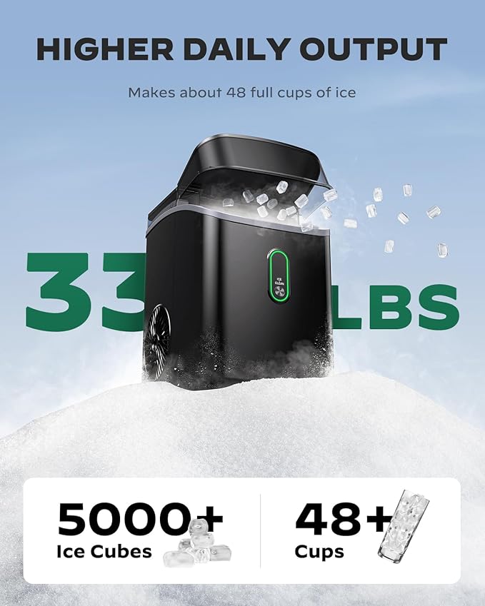 Silonn Nugget Ice Maker Countertop, WiFi Pebble Ice Machine - Image 4