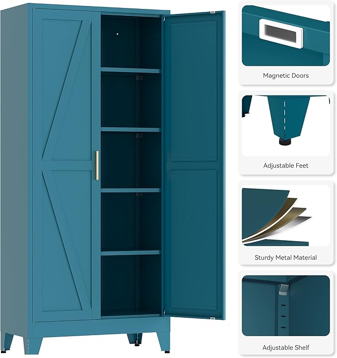 71" Tall Pantry Cabinet, Kitchen Pantry Storage Cabinets - Image 4