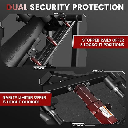 GMWD Leg Press Hack Squat Machine Combo, Leg Exercise Machine - Image 7