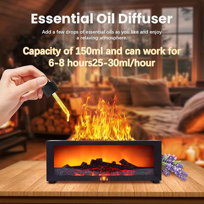 Fireplace Humidifier Diffuser, 7 Colors Flame Diffuser - Image 5