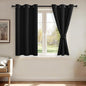 JIUZHEN Black Blackout Curtains by JIUZHEN