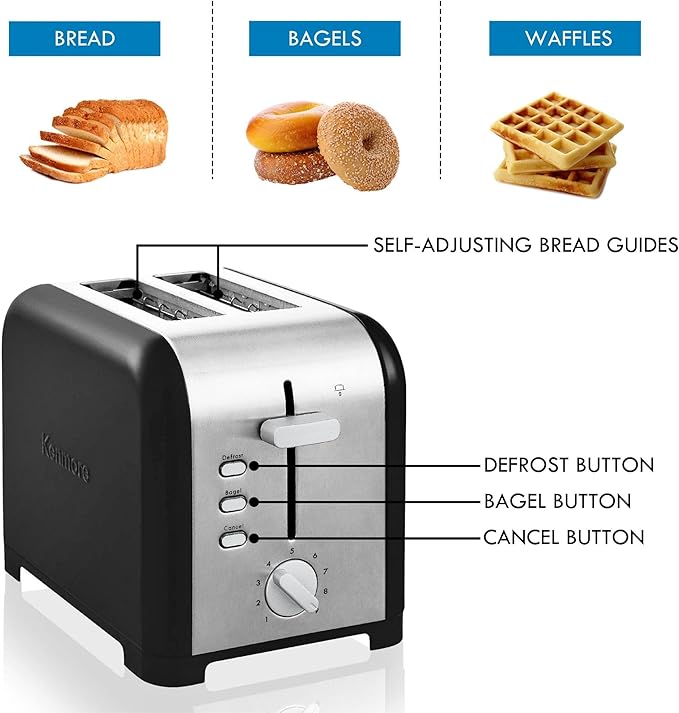 Kenmore 40600 2-Slice Toaster in Black - Image 5