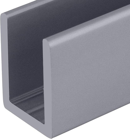 Brixwell SDCD38A-CCP36 Satin Anodized 3/8" Fixed Panel Shower Door Deep by Brixwell
