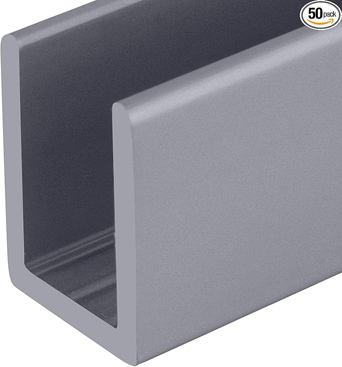 Brixwell SDCD3812A-CCP18-XCP50 Satin Anodized Frameless Shower Door Aluminum by Brixwell