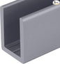Brixwell SDCD38A-CCP36-XCP5 Satin Anodized 3/8" Fixed Panel Shower Door Deep by Brixwell