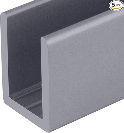 Brixwell SDCD38A-CCP23-XCP5 Satin Anodized 3/8" Fixed Panel Shower Door Deep by Brixwell