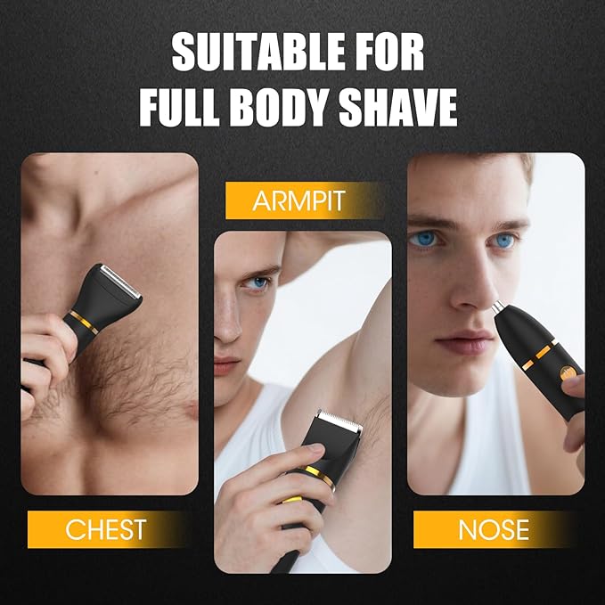 Qreeyx Manscape Body Trimmer for Men, 3 in 1 Men's Grooming Kit - Image 7