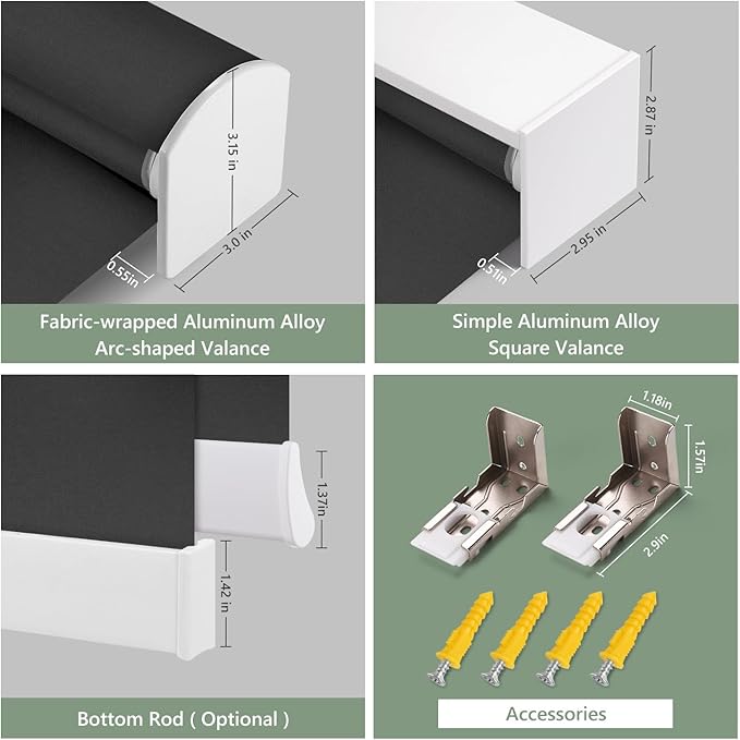 ZSHINE Motorized Blackout Window Blinds Customize Width Remote Control Wireless - Image 6