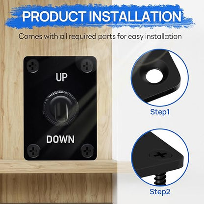 ECO-WORTHY 12V 30A DPDT Waterproof Latching Reverse Polarity Toggle Switch - Image 3