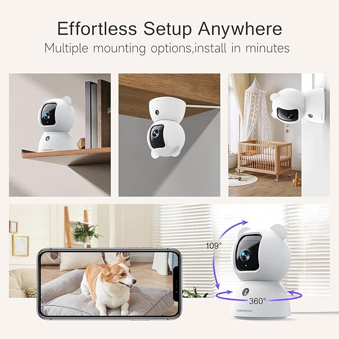 2.5K Indoor Camera 2pack, Non-Subscription AI Person/Pet/Cry Detection - Image 9