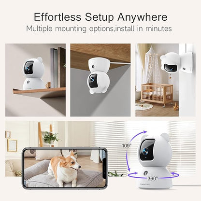 2.5K Indoor Camera 2pack, Non-Subscription AI Person/Pet/Cry Detection - Image 9