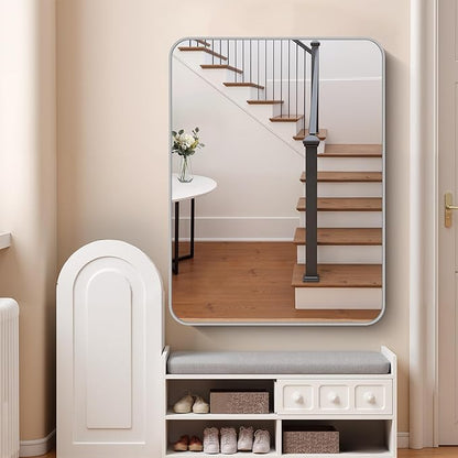 FORBATH 40x48 Inch Silver Bathroom Mirror - Image 2