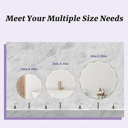 Bathroom Mirror for Wall, Beveled Edge Frameless Wall Mount Vanity Mirror - Image 6