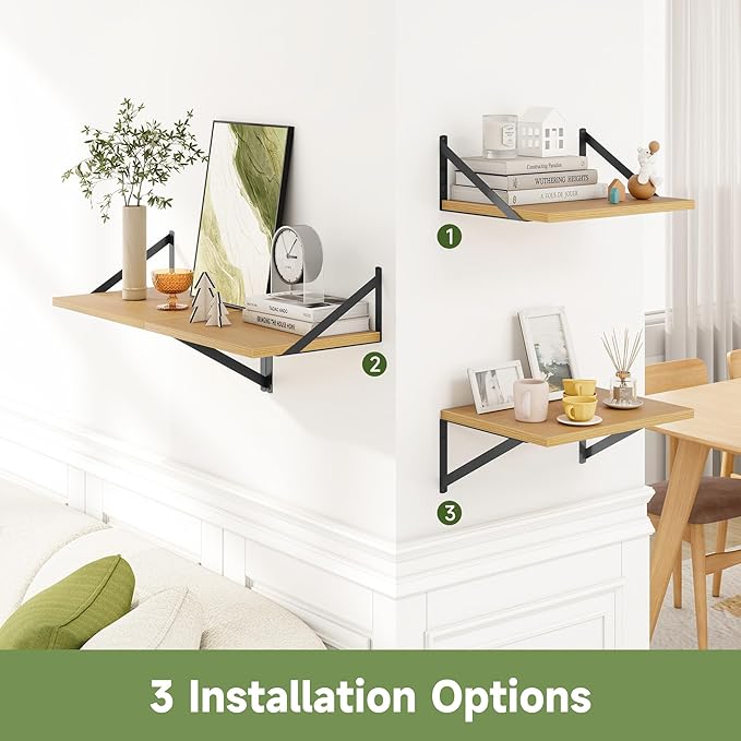 Heimlove 12 Inch Deep Floating Shelves - Image 6