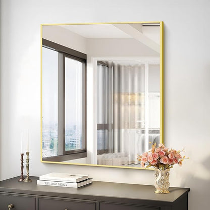 Gold Bathroom Mirror for Wall, 30x36 Inch Rectangle - Image 3