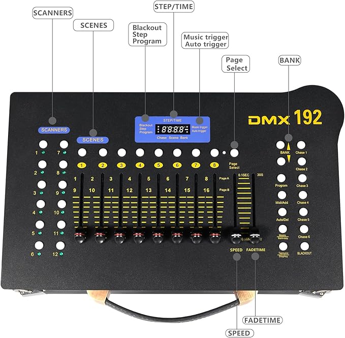 CaalLogt DMX512 Controller Stage DJ Light Console Lighting Mixer Board Console - Image 4