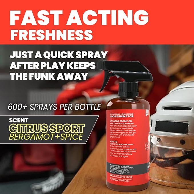 Uncle Todd’s Odor Stomp Sports Equipment Odor Eliminator Spray - Image 3
