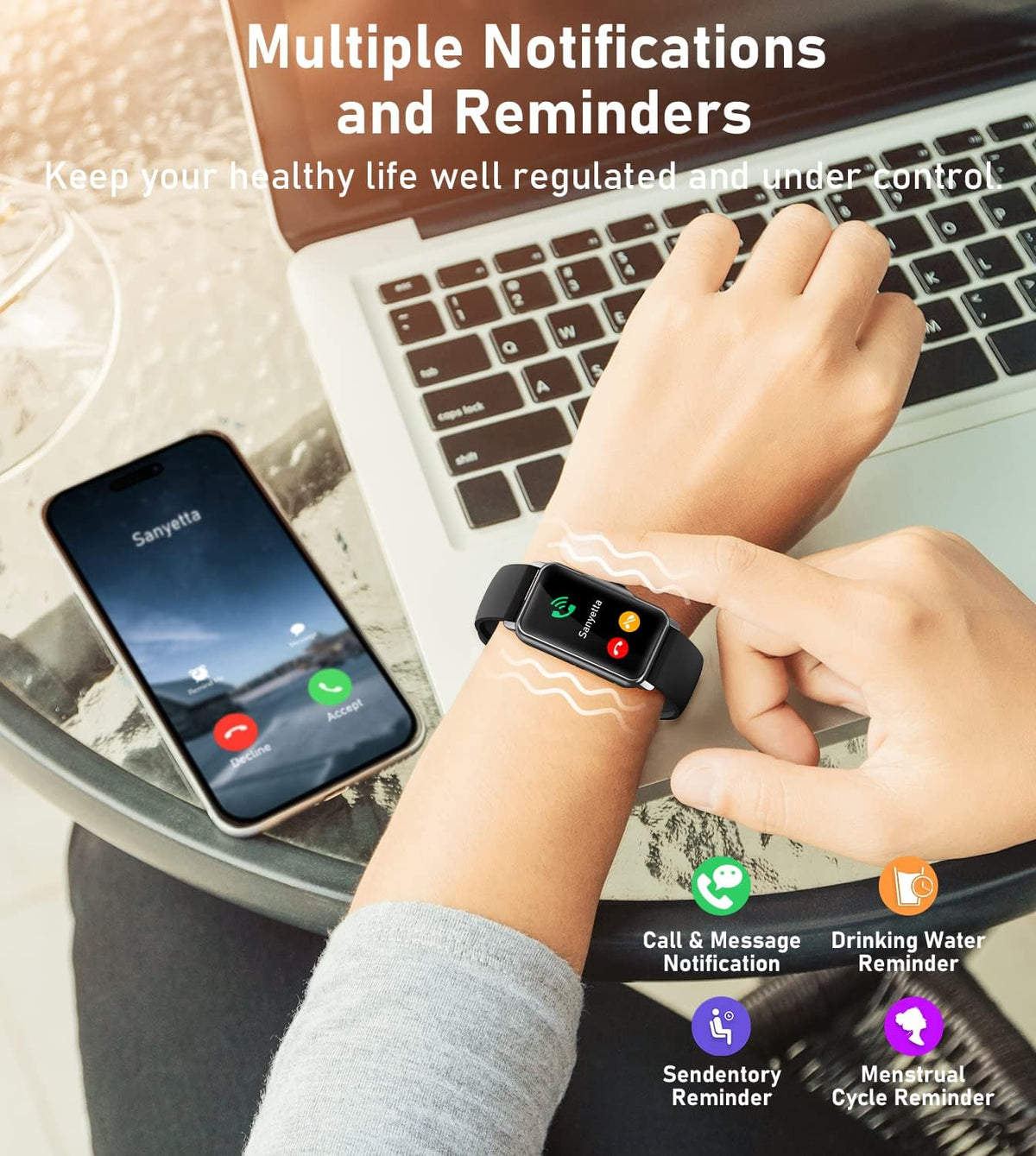 fitness tracker with heart rate blood oxygen blood, package contents