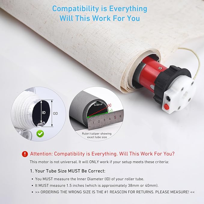Rollerhouse ERB25 Battery Roller Shade Motor - Image 2