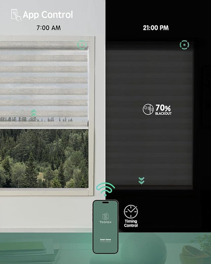 Yoolax Motorized Zebra Blinds Compatible - Image 4