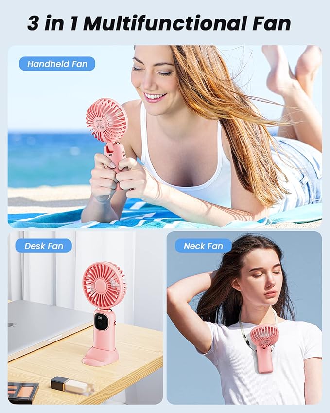 coldSky Portable Handheld Fan, 4000mAh Battery Operated - Image 2