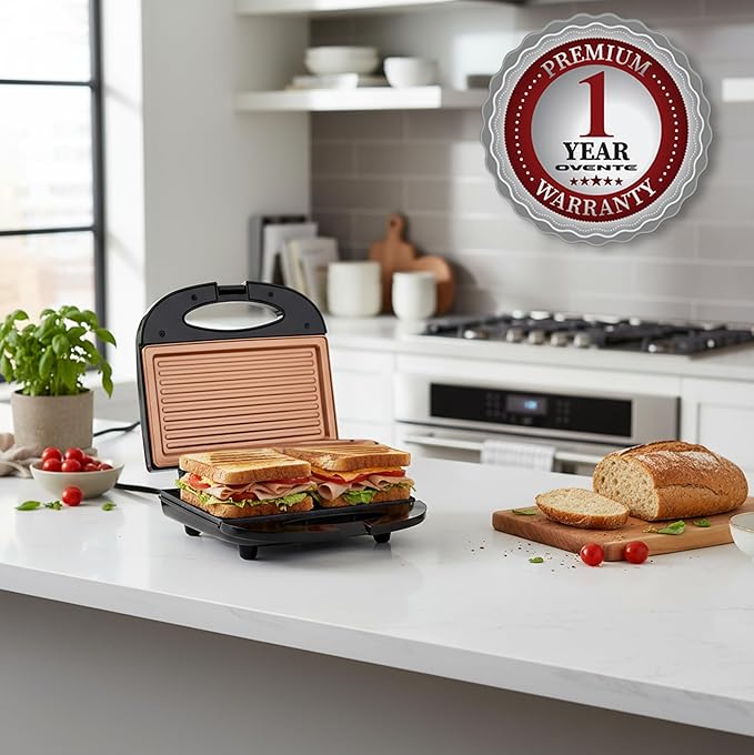 OVENTE Electric Panini Press Grill - Image 9