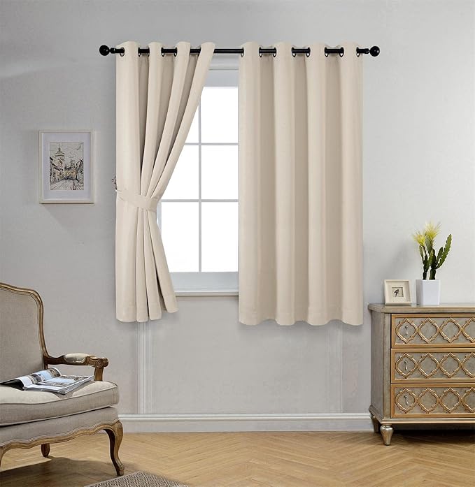 MIUCO Room Darkening Grommet Blackout Window Curtains - Image 2