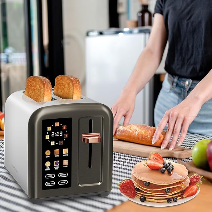 SEEDEEM Toaster 2 Slice, Full Touch Control Stainless Toaster, LCD Display - Image 7