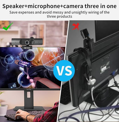 Oivom Webcam with Microphone and Speaker, 1080P Web Camera - Image 4
