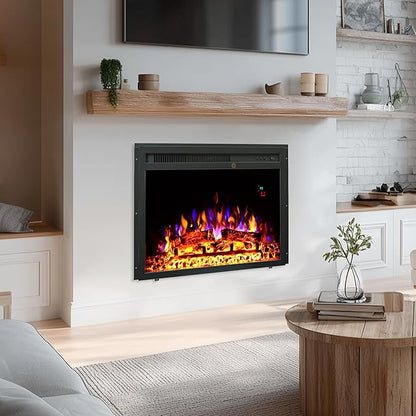 23.6 Inch Electric Fireplace Insert, Recessed Electric Fireplace Heater - Image 8