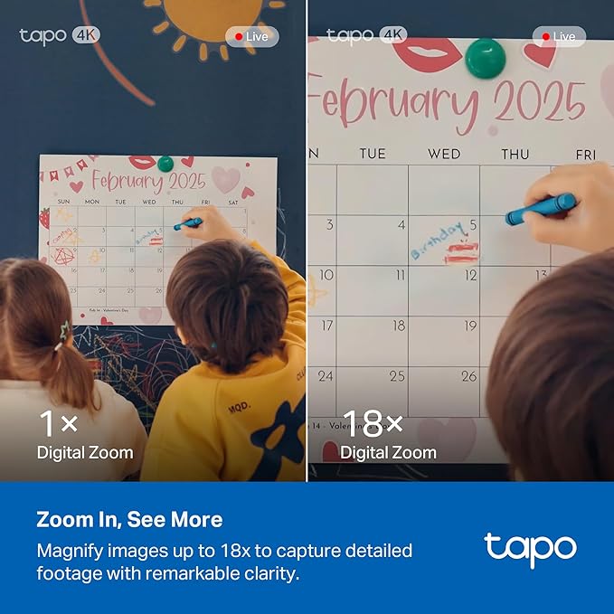 Tapo 4K Indoor Pan/Tilt Wired Security Camera - Image 4