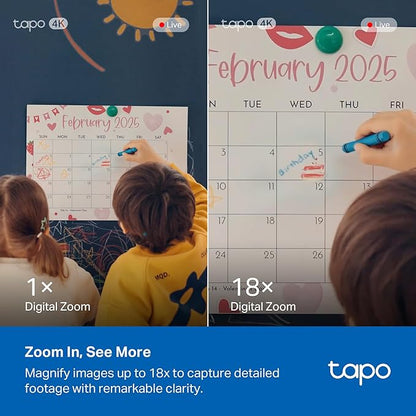 Tapo 4K Indoor Pan/Tilt Wired Security Camera - Image 4