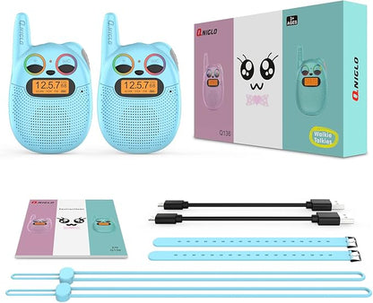 Qniglo Walkie Talkies for Kids Rechargeable 2 Pack, Christmas Birthday Gifts - Image 9