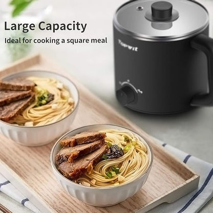Topwit Hot Pot Electric, Electric Pot, 1.6L Ramen Cooker, Shabu-Shabu, Soup and - Image 7