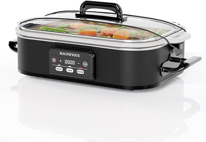 Magnifique 4 Quart Casserole Digital Slow Cooker, Premium Ceramic Bakeware - Image 9